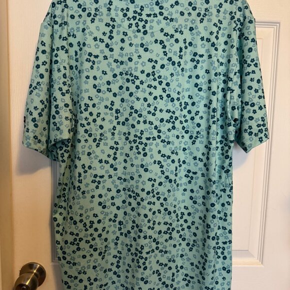 NWT Bad Birdie Men's core performance polo with flower pattern - Picture 6 of 6
